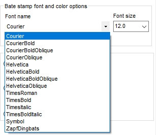 03 VDOCS Bates Stamp Font Selection
